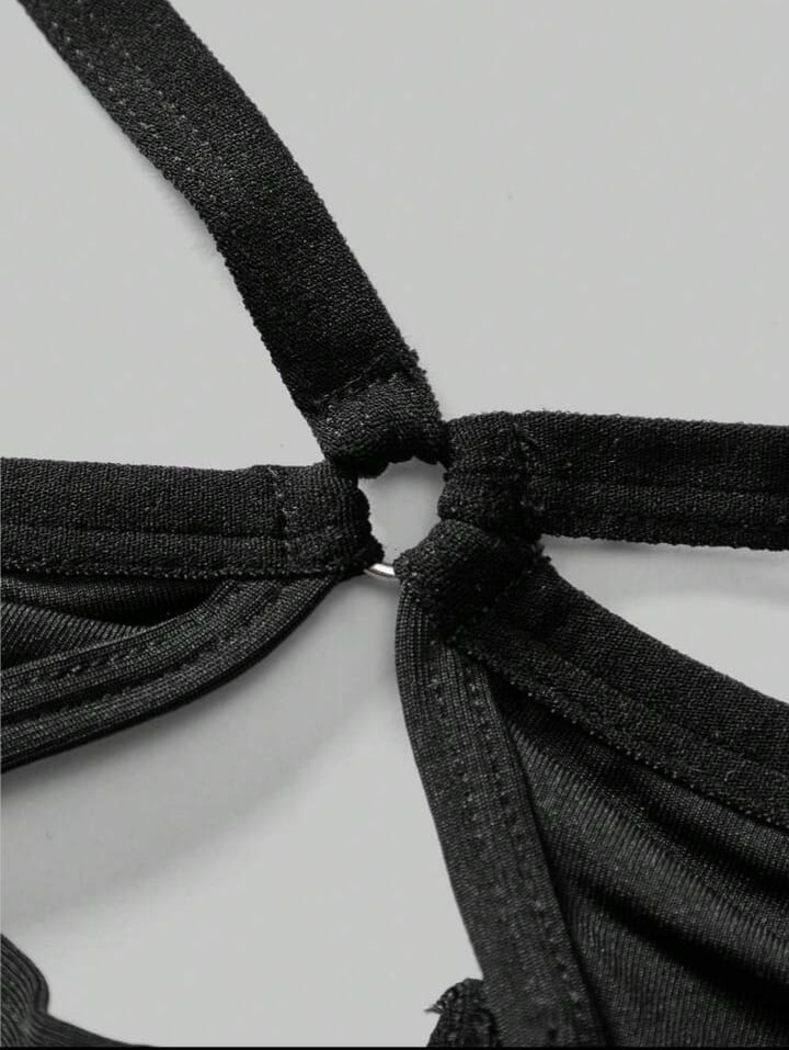 Shadow Mesh Cutout Thong
